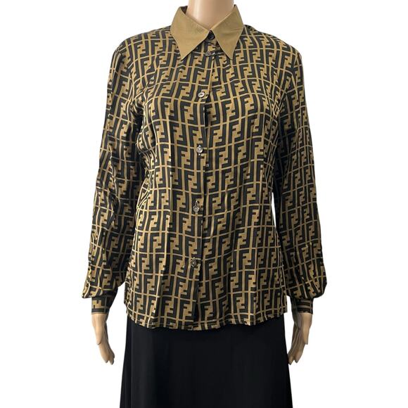 Fendi Vintage Zucca Blouse - Picture 1 of 8